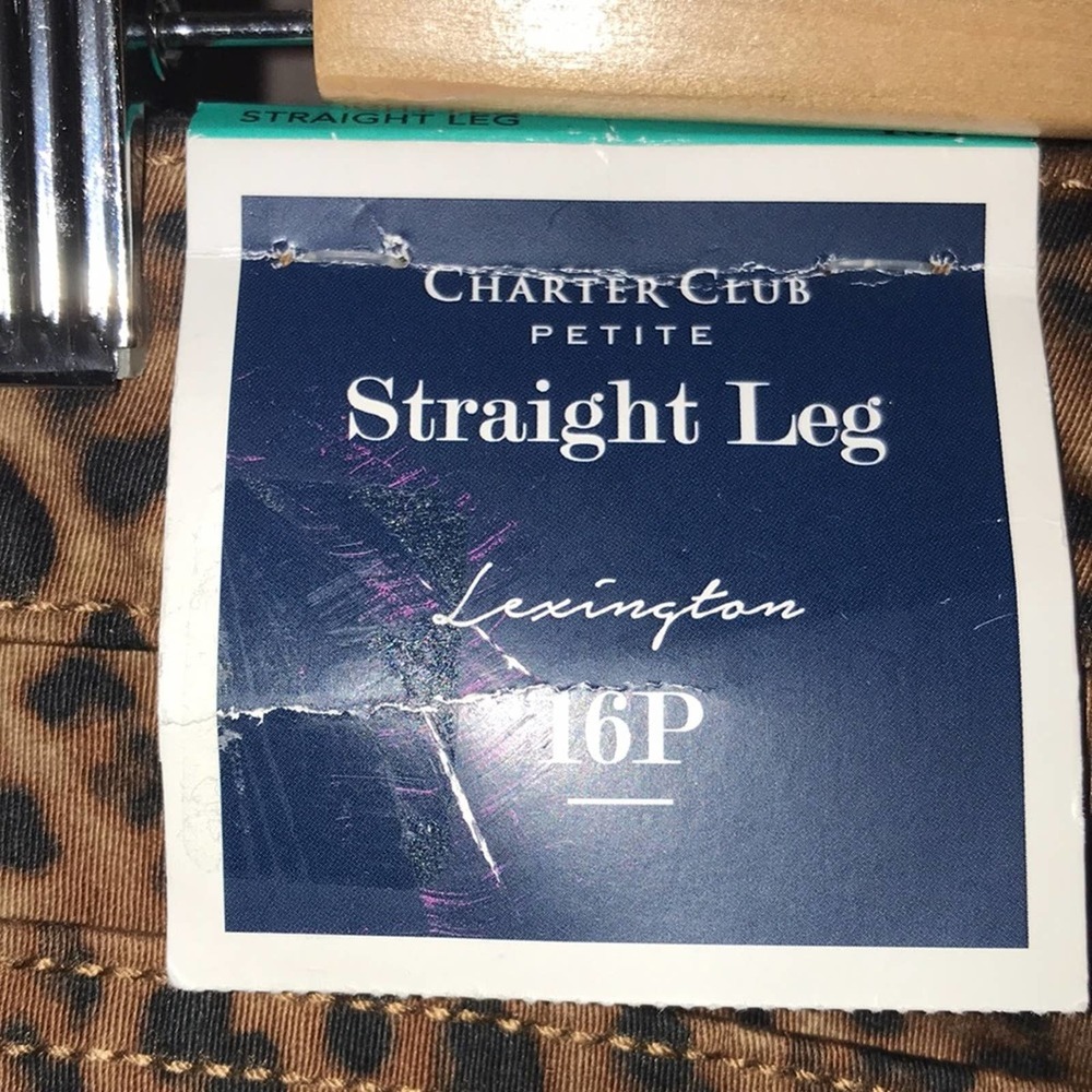 Charter Club Lexington of straight pants, neutral cmb, leopard print siz… - Picture 4 of 11